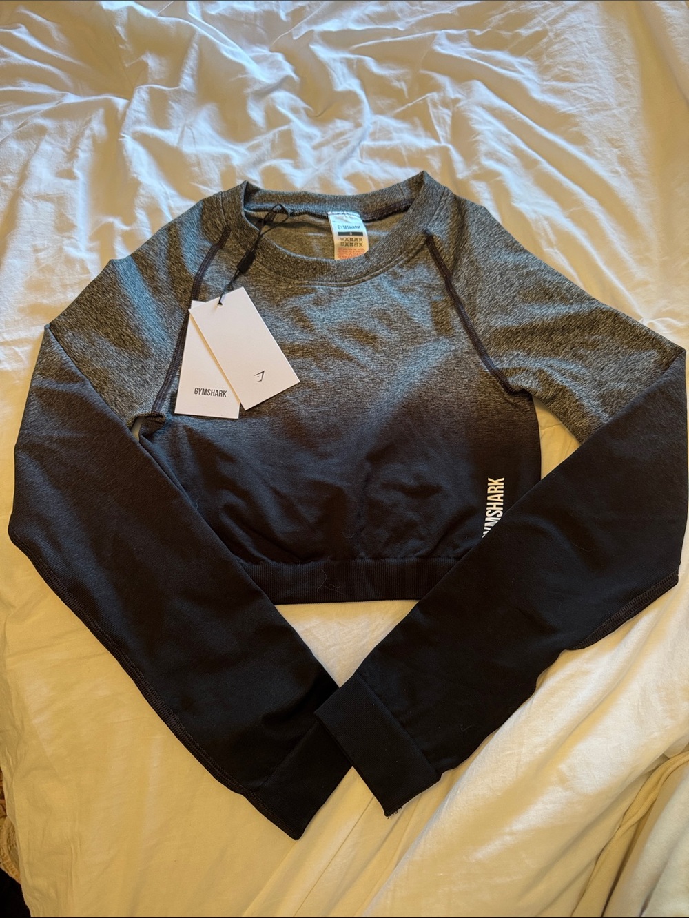 Gymshark Men's Black & Gray Crewneck Seamless Sweater